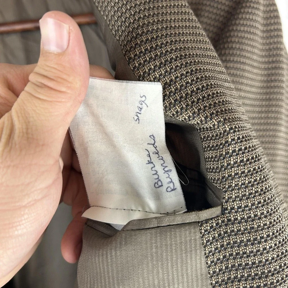 Ermenegildo Zegna Soft Jacket Mens 44R Brown Wool Blazer Made Switzerland‎
